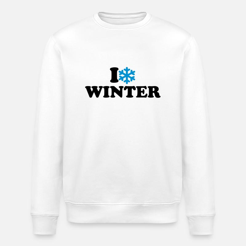 I love winter - Sweat bio ROLLER Stanley/Stella Unisexe - blanc