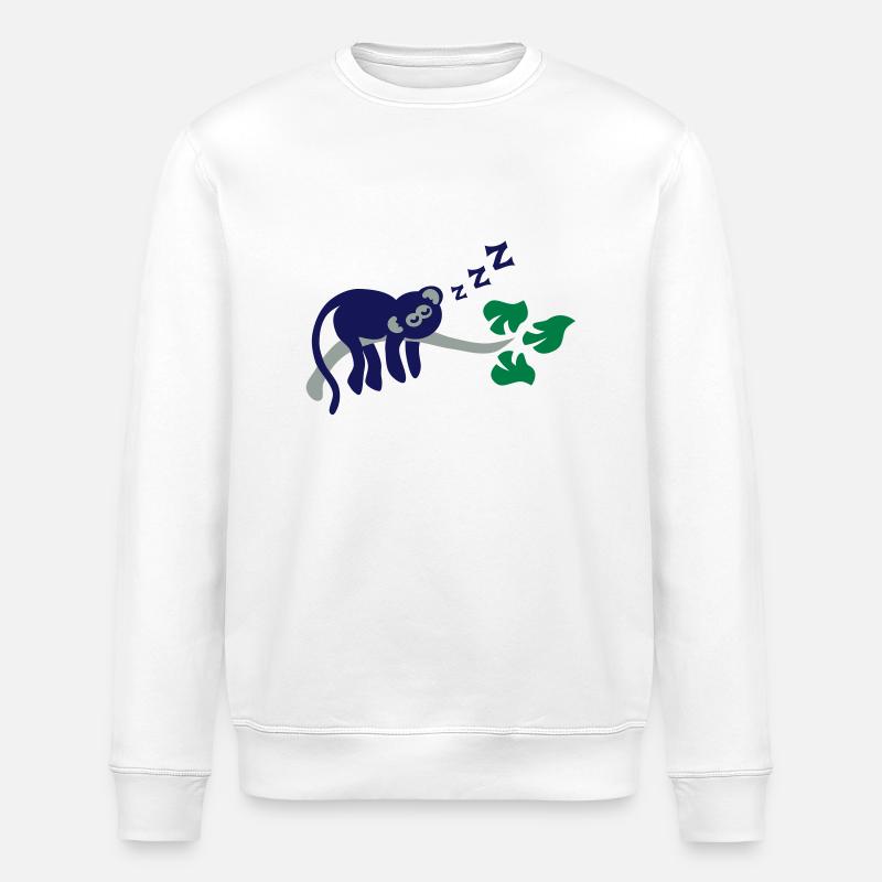 sleeping_monkey - Sweat bio ROLLER Stanley/Stella Unisexe - blanc