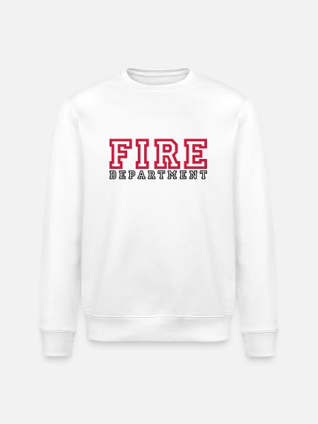 FIRE lettering Department - Stanley/Stella ROLLER Unisex Organic Sweatshirt - white