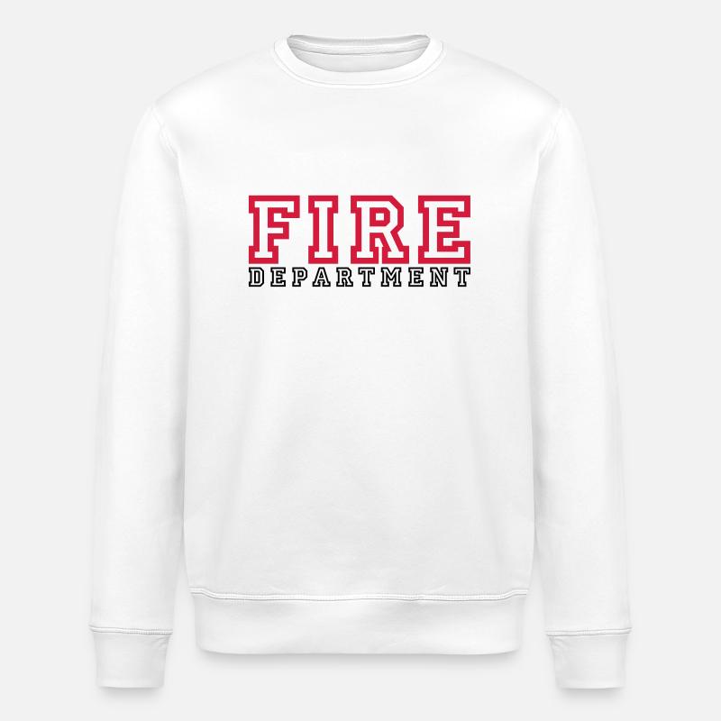 Service des incendies de lettrage - Sweat bio ROLLER Stanley/Stella Unisexe - blanc