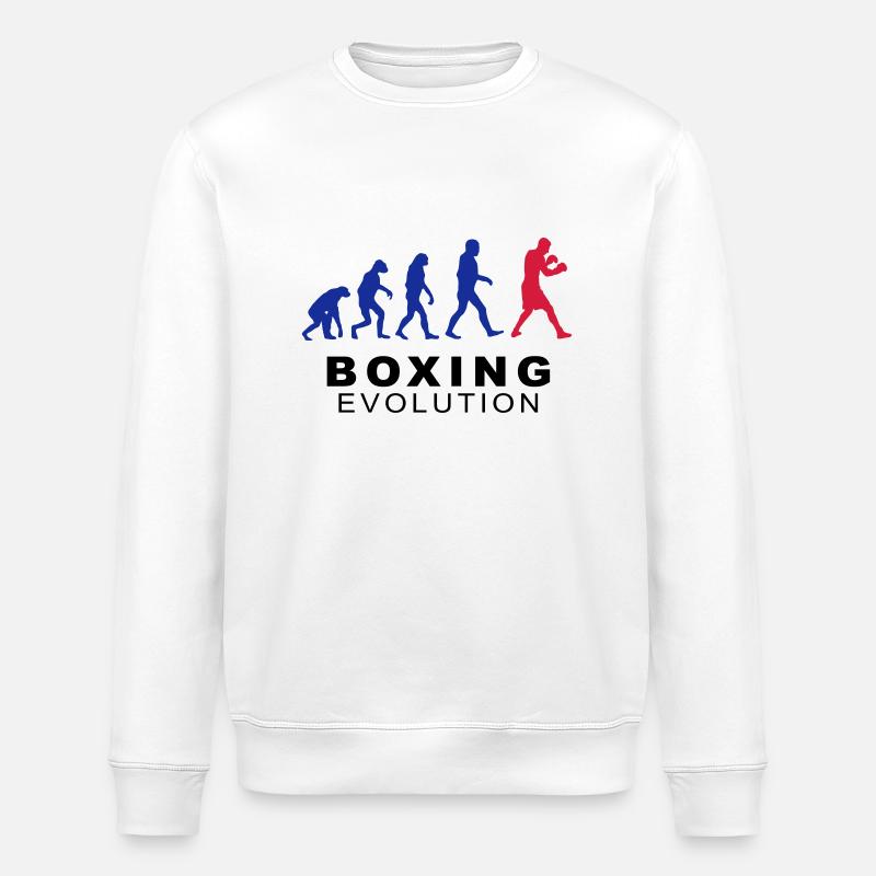 Boxing evolution - Stanley/Stella Unisex Bio-Sweatshirt ROLLER - Weiß