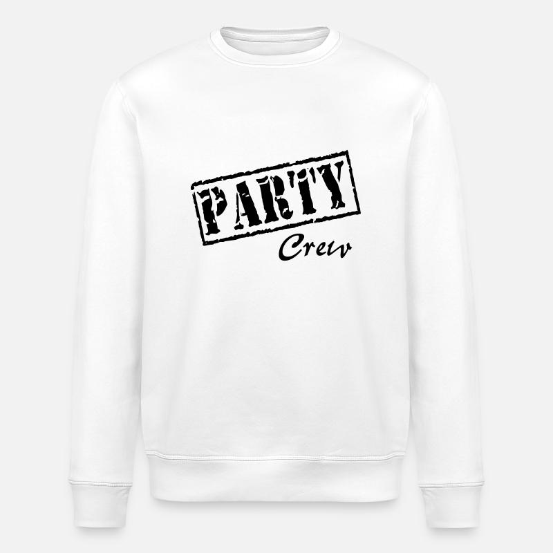 Party Crew - Stanley/Stella ROLLER Unisex Organic Sweatshirt - white
