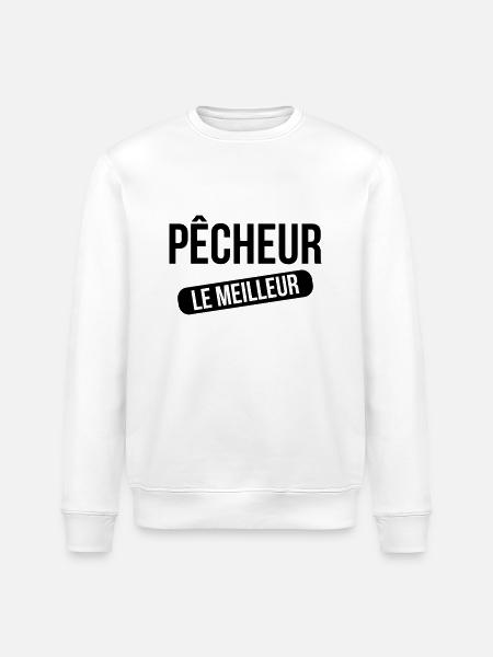 Le Meilleur Pêcheur - Stanley/Stella ROLLER Unisex Organic Sweatshirt - white