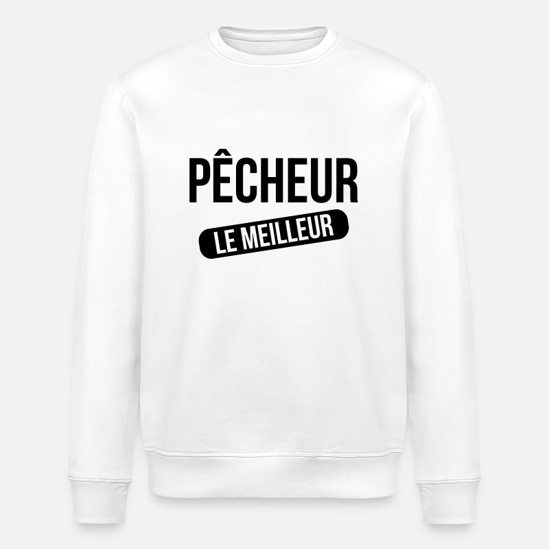 Le Meilleur Pêcheur - Stanley/Stella ROLLER Unisex Organic Sweatshirt - white