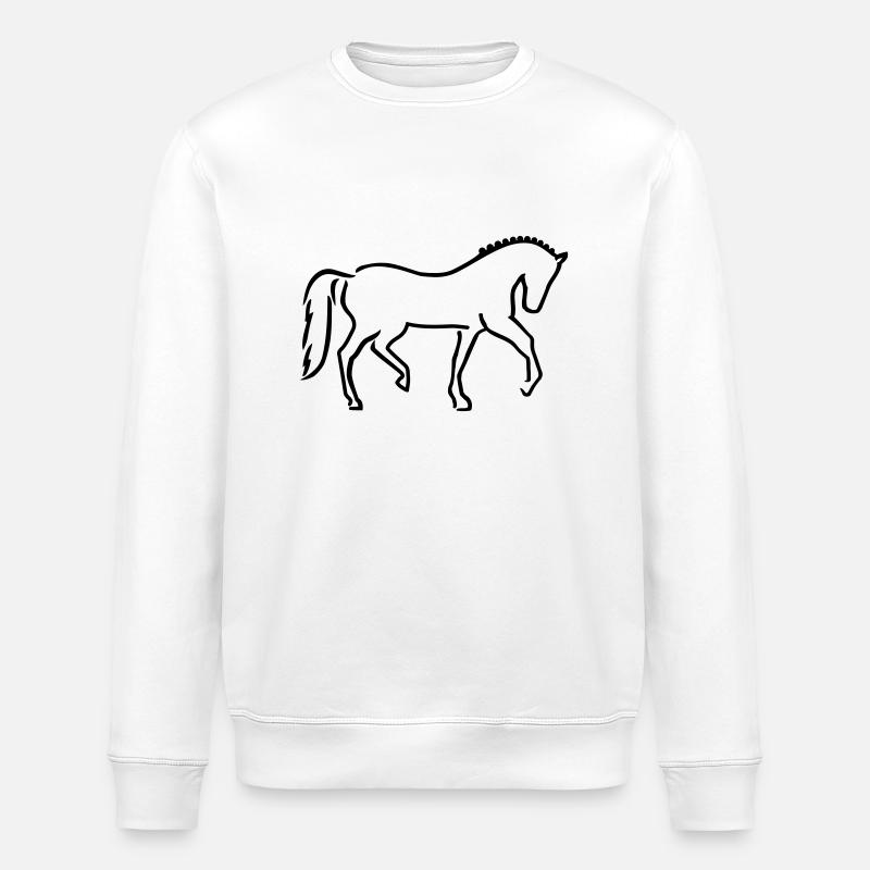Cheval - Sweat bio ROLLER Stanley/Stella Unisexe - blanc