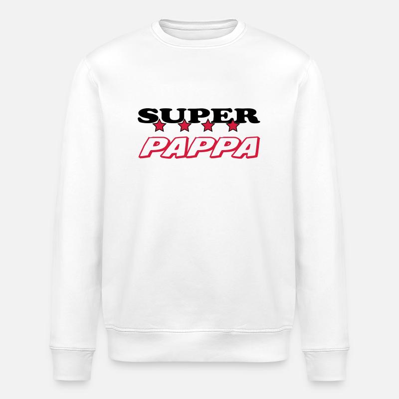 Super pappa - Sweat bio ROLLER Stanley/Stella Unisexe - blanc