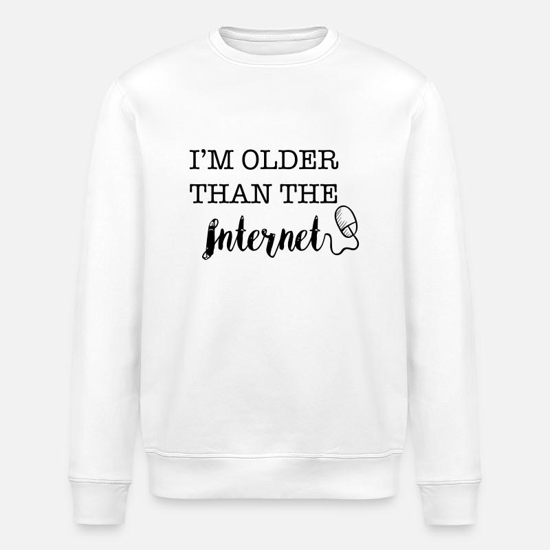 I'm Older Than The Internet ... - Stanley/Stella ROLLER Unisex Organic Sweatshirt - white