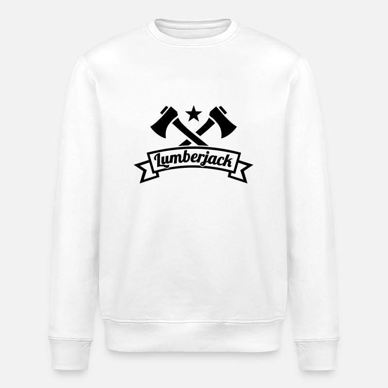 Lumberjack - Stanley/Stella ROLLER Unisex Organic Sweatshirt - white