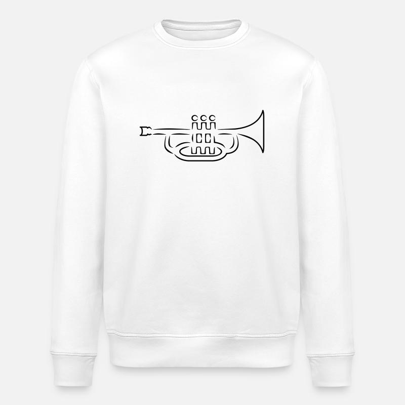 Trompette - Sweat bio ROLLER Stanley/Stella Unisexe - blanc