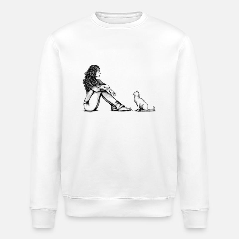 Mon chat et moi - Sweat bio ROLLER Stanley/Stella Unisexe - blanc