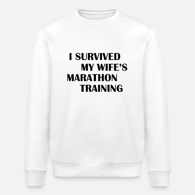 Marathon Running Jogging - Stanley/Stella ROLLER Unisex Organic Sweatshirt - white