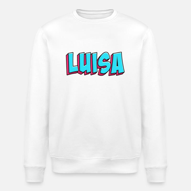 Motif du nom : Luisa - Sweat bio ROLLER Stanley/Stella Unisexe - blanc