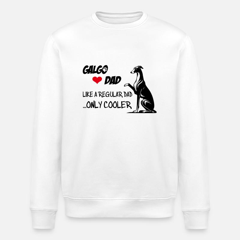 Galgo Dad - Stanley/Stella Unisex Bio-Sweatshirt ROLLER - Weiß