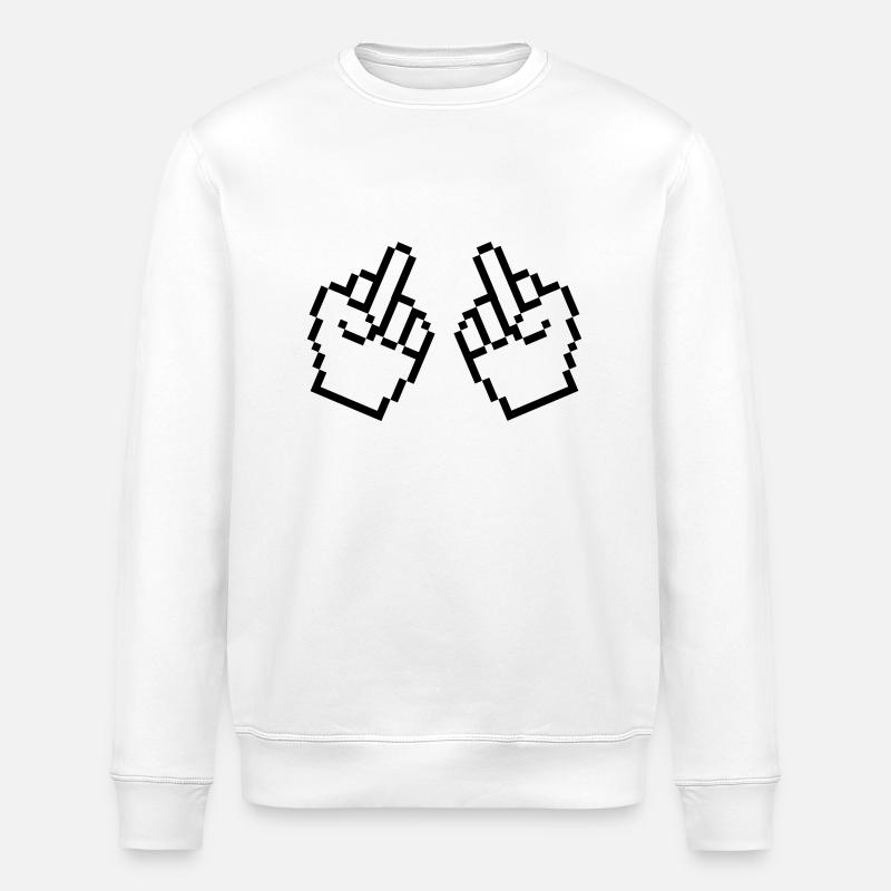 Pixel du majeur - Sweat bio ROLLER Stanley/Stella Unisexe - blanc