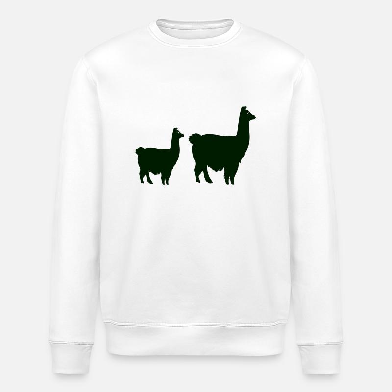 lama silhouette - Stanley/Stella Unisex Bio-Sweatshirt ROLLER - Weiß