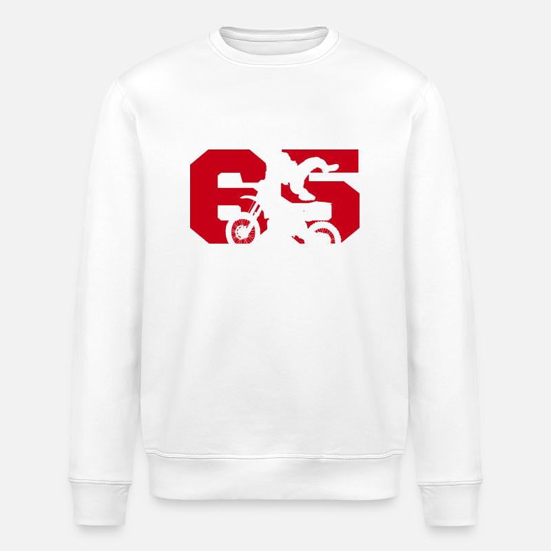 Moto 65 motard - Sweat bio ROLLER Stanley/Stella Unisexe - blanc