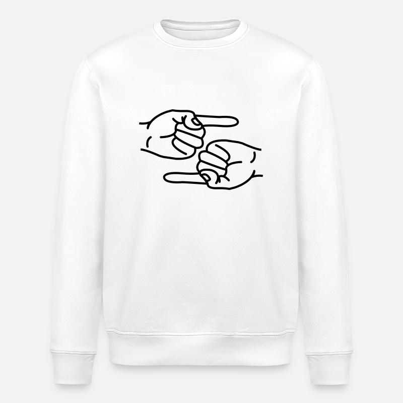forefinger - Stanley/Stella ROLLER Unisex Organic Sweatshirt - white