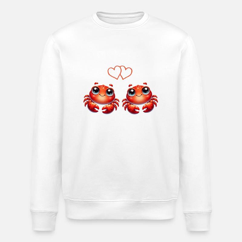 Krabbe Comic Love - Stanley/Stella ROLLER Unisex Organic Sweatshirt - white