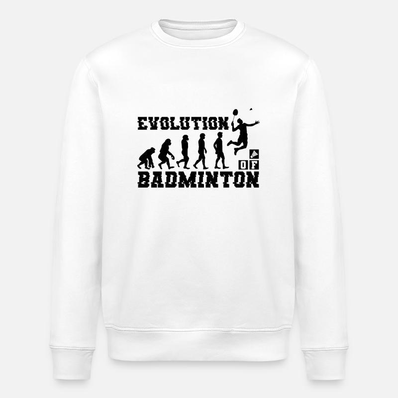 Badminton Evolution Silhouette - Stanley/Stella Unisex Bio-Sweatshirt ROLLER - Weiß