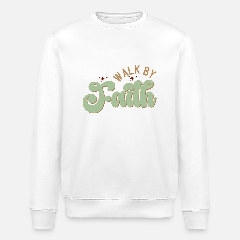 Walk by Faith - Stanley/Stella Unisex Bio-Sweatshirt ROLLER - Weiß