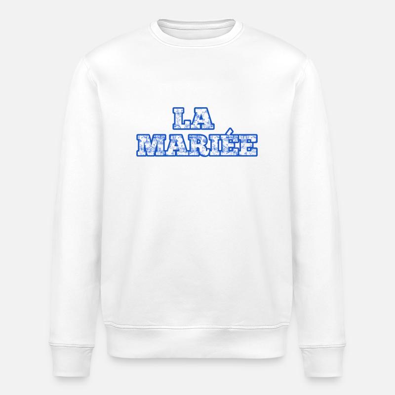 The Blue Chinoiserie Bride - Stanley/Stella ROLLER Unisex Organic Sweatshirt - white