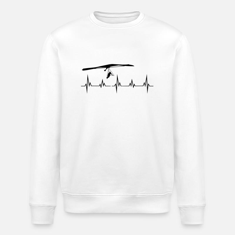 HERZSCHLAG Drachenflieger - Stanley/Stella Unisex Bio-Sweatshirt ROLLER - Weiß
