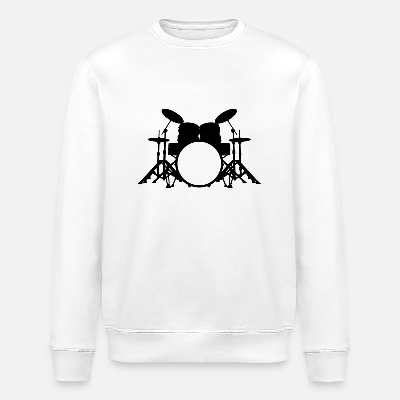 Schlagzeug - Stanley/Stella Unisex Bio-Sweatshirt ROLLER - Weiß