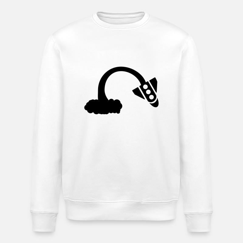 rocket2_f1 - Stanley/Stella ROLLER Unisex Organic Sweatshirt - white