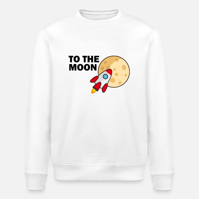 TO THE MOON - Stanley/Stella Unisex Bio-Sweatshirt ROLLER - Weiß