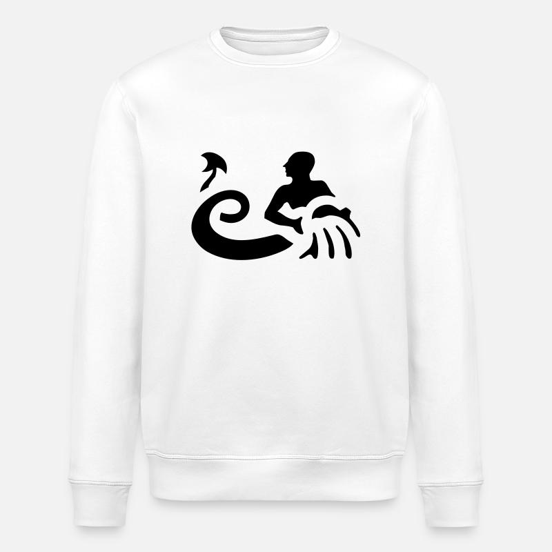 Sternzeichen - Wassermann - Stanley/Stella Unisex Bio-Sweatshirt ROLLER - Weiß