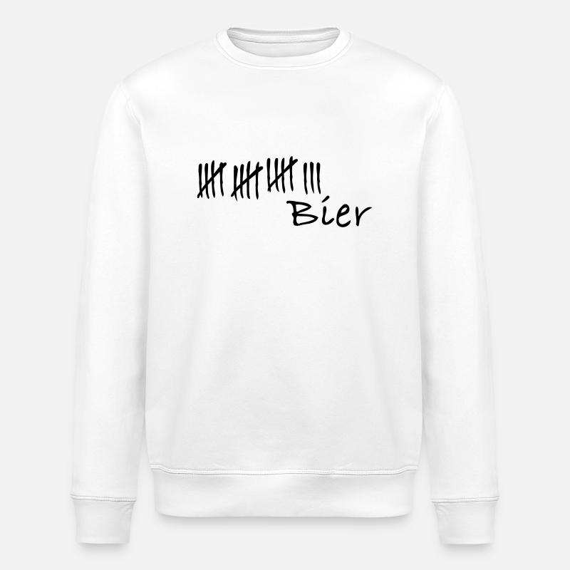 Striche 18 Bier - Stanley/Stella Unisex Bio-Sweatshirt ROLLER - Weiß