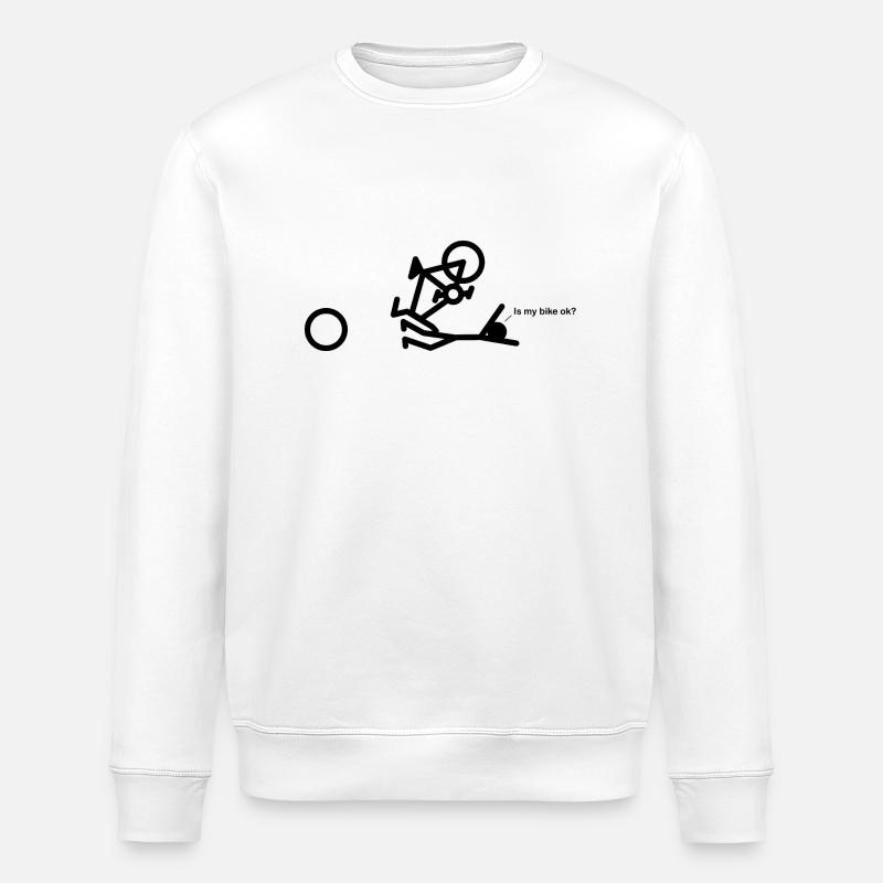 Vélo Crash OK - Sweat bio ROLLER Stanley/Stella Unisexe - blanc