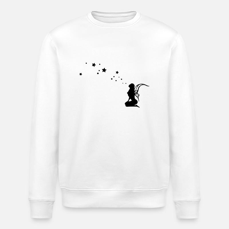 fairy, pixi, elf, star - Stanley/Stella Unisex Bio-Sweatshirt ROLLER - Weiß