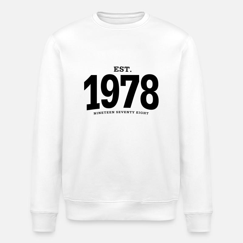 HNE. 1978 Nineteen Seventy Eight - Sweat bio ROLLER Stanley/Stella Unisexe - blanc