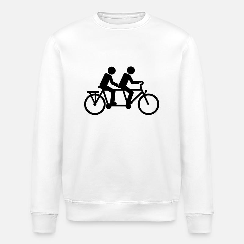 Tandem Bicyclette vélo - Sweat bio ROLLER Stanley/Stella Unisexe - blanc