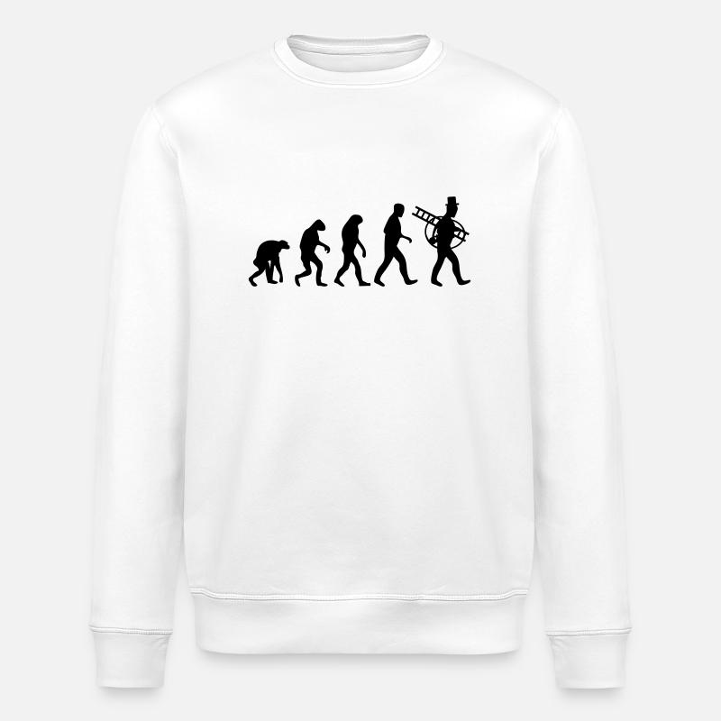schornsteinfeger evolution - Stanley/Stella Unisex Bio-Sweatshirt ROLLER - Weiß