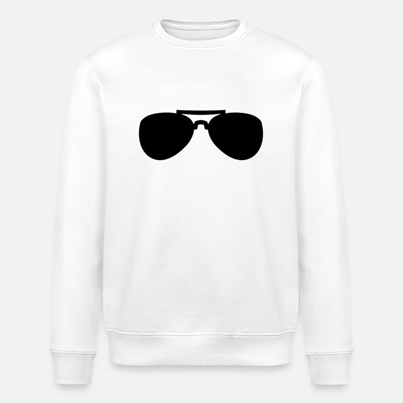 Occhiali da sole - Felpa ecologica unisex ROLLER di Stanley/Stella - bianco
