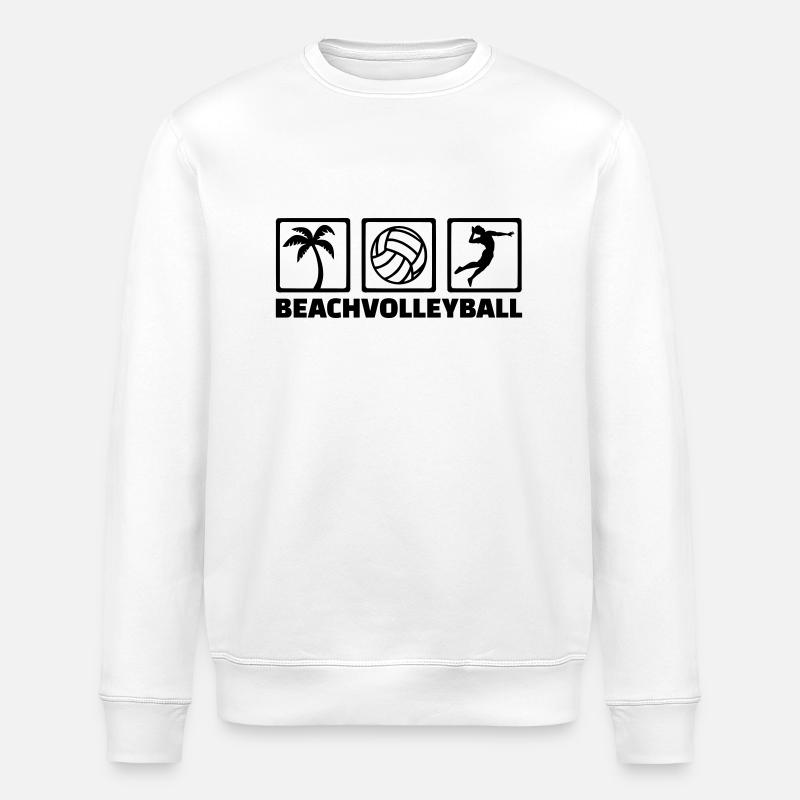 Beachvolleyball - Stanley/Stella Unisex Bio-Sweatshirt ROLLER - Weiß