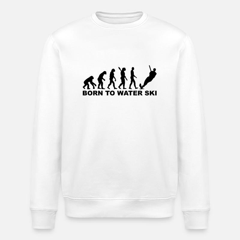 Evolution Water ski - Stanley/Stella ROLLER Unisex Organic Sweatshirt - white