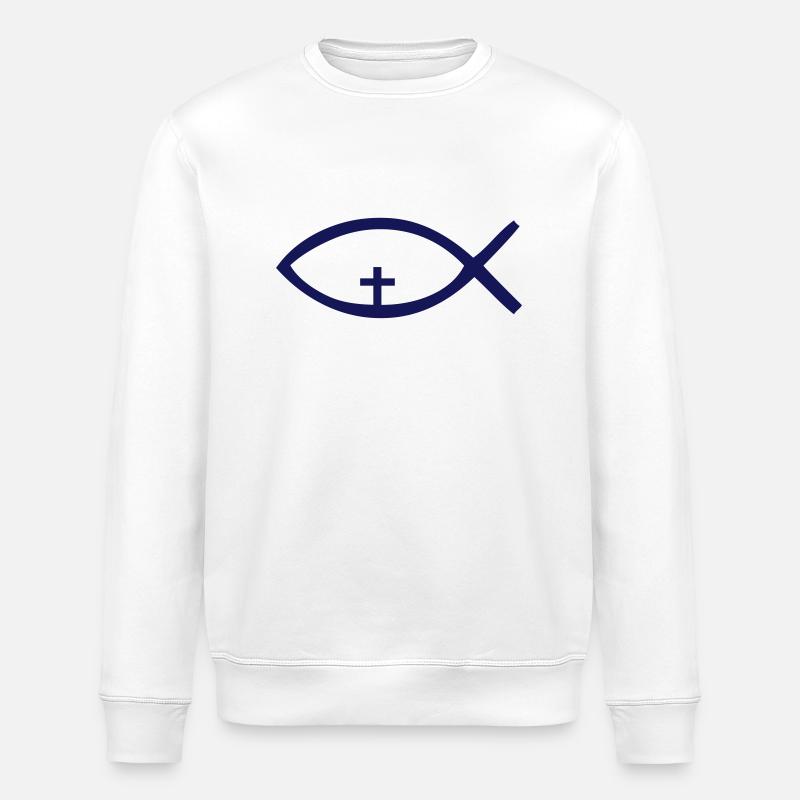 symbol_christ_02 - Stanley/Stella Unisex Bio-Sweatshirt ROLLER - Weiß