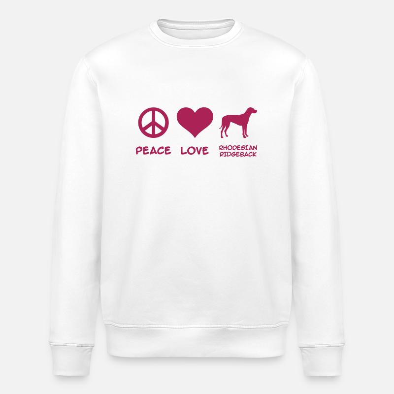 Rhodesian Ridgeback - Stanley/Stella ROLLER Unisex Organic Sweatshirt - white