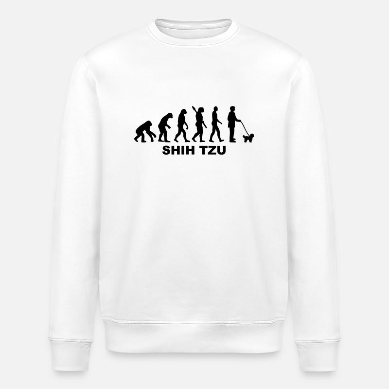 Shih Tzu - Stanley/Stella ROLLER Unisex Organic Sweatshirt - white