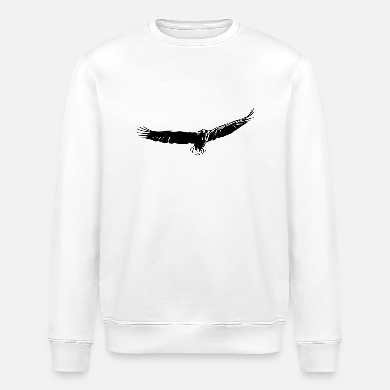 Adler im Gleitflug - Stanley/Stella Unisex Bio-Sweatshirt ROLLER - Weiß