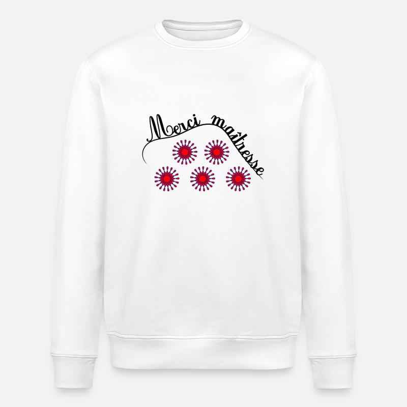 MAÎTRESSE. MERCI. MERCI MAÎTRESSE - Sweat bio ROLLER Stanley/Stella Unisexe - blanc