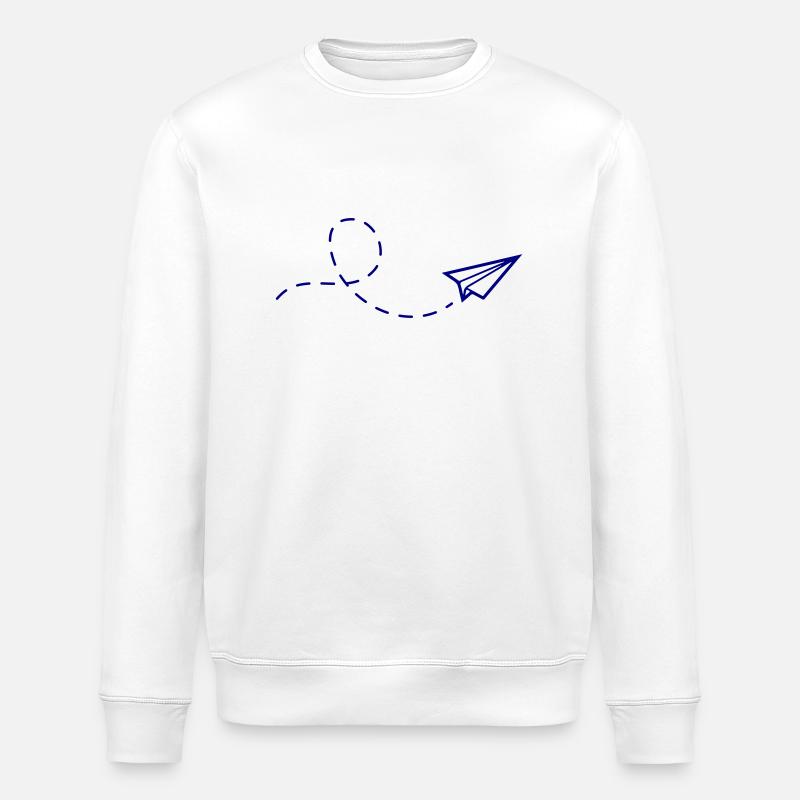 papierflieger - Stanley/Stella Unisex Bio-Sweatshirt ROLLER - Weiß