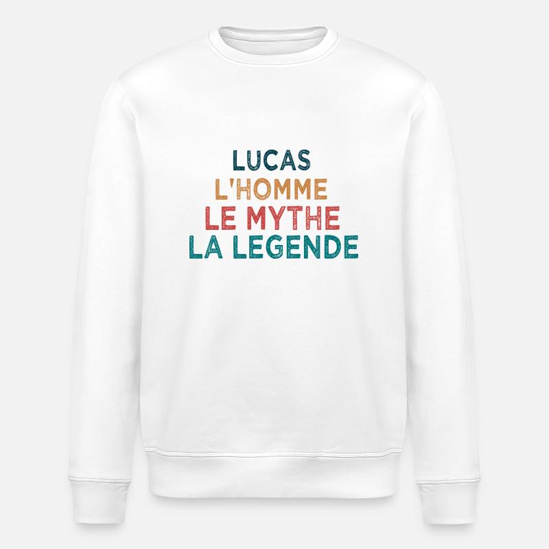 Lucas la légende - Sweat bio ROLLER Stanley/Stella Unisexe - blanc