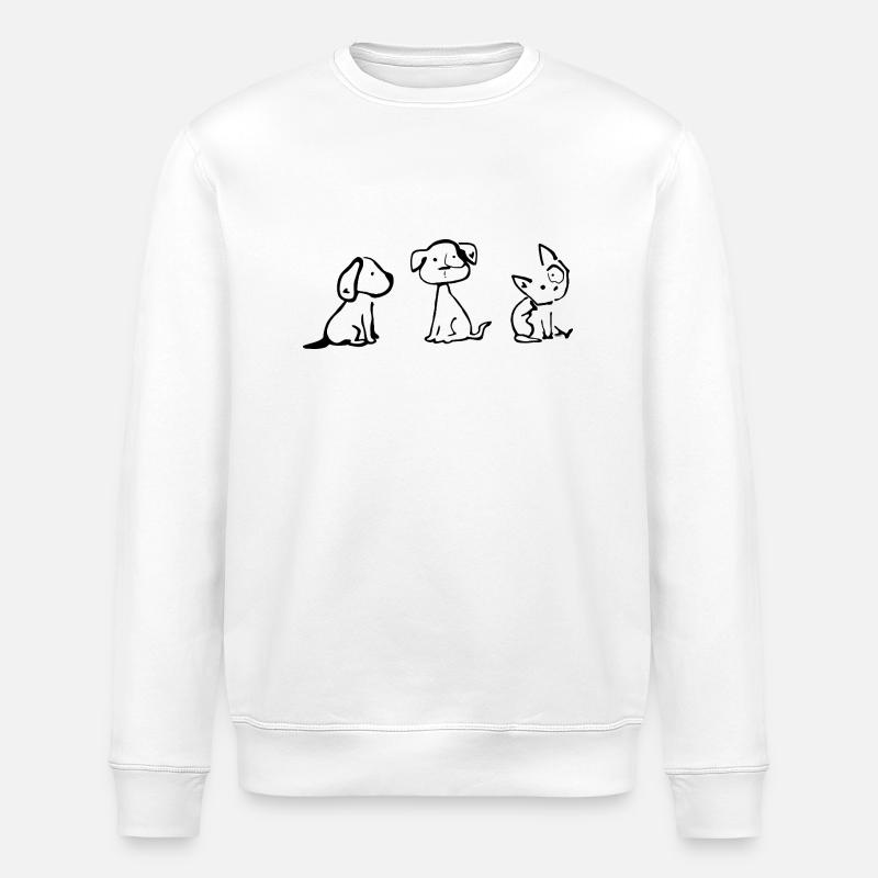 Chiens - Sweat bio ROLLER Stanley/Stella Unisexe - blanc