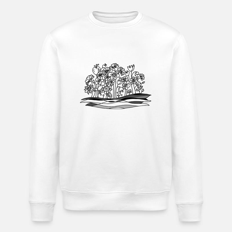 Blumen - Stanley/Stella Unisex Bio-Sweatshirt ROLLER - Weiß