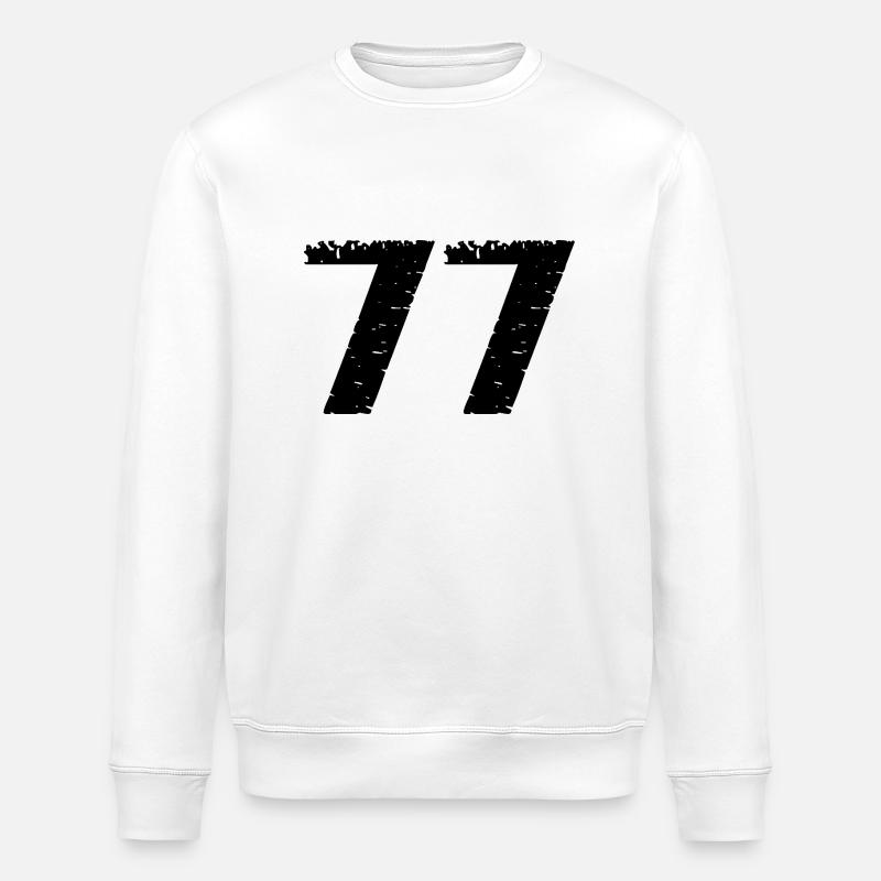 Maillot à 77 numéros - Sweat bio ROLLER Stanley/Stella Unisexe - blanc