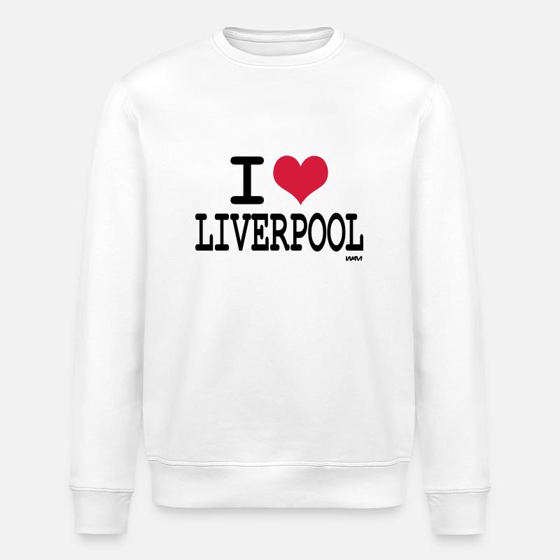 i love by wam - Stanley/Stella ROLLER Unisex Organic Sweatshirt - white